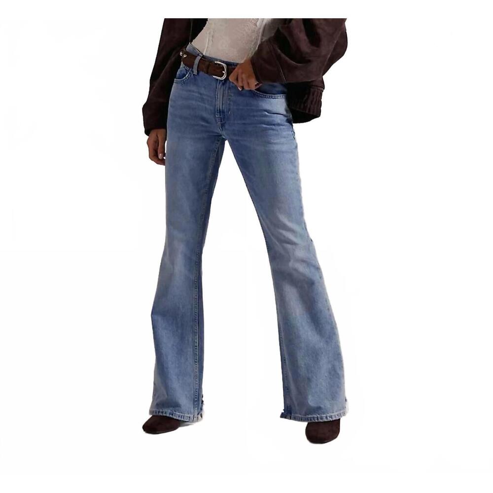 NEW FREE PEOPLE west coast relaxed jean in dodger - Picture 1 of 5